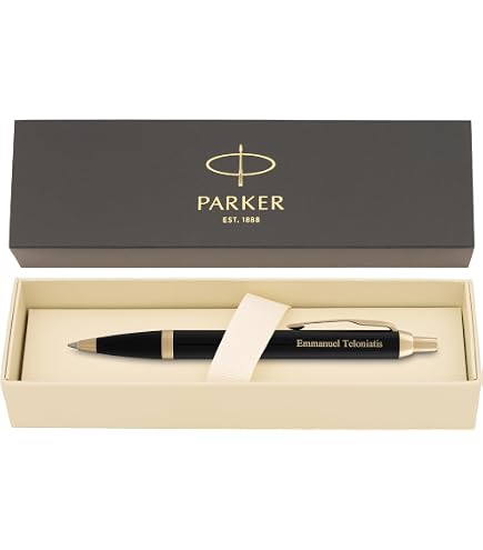 Amazon.com : Parker IM Engraved Fountain Pen, Black Lacquer with